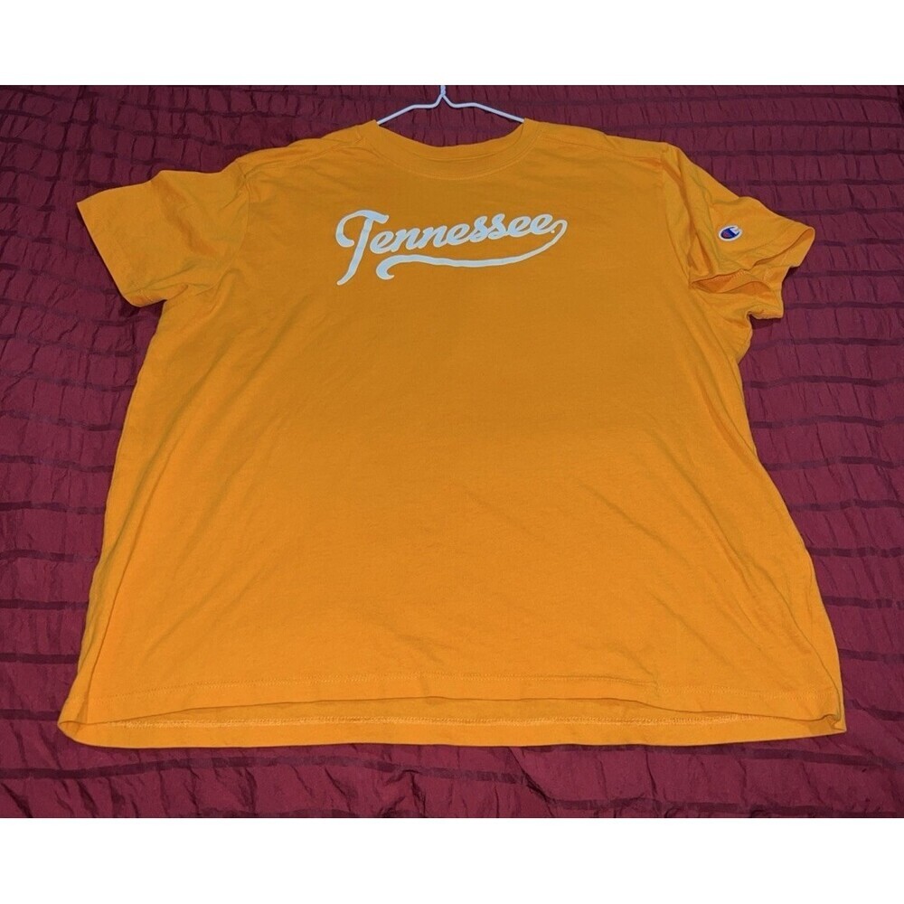 Champion Tennessee Women’s Tshirt 2XL Cursive Writing Orange
